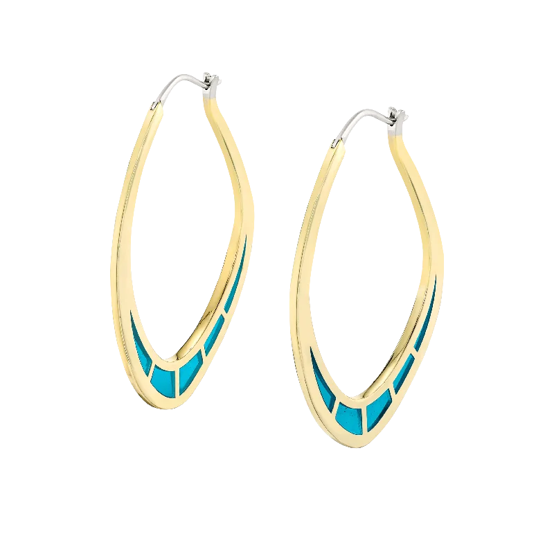 Small Drop Earrings for Delicate -Cica Earrings with Light Blue Enamel