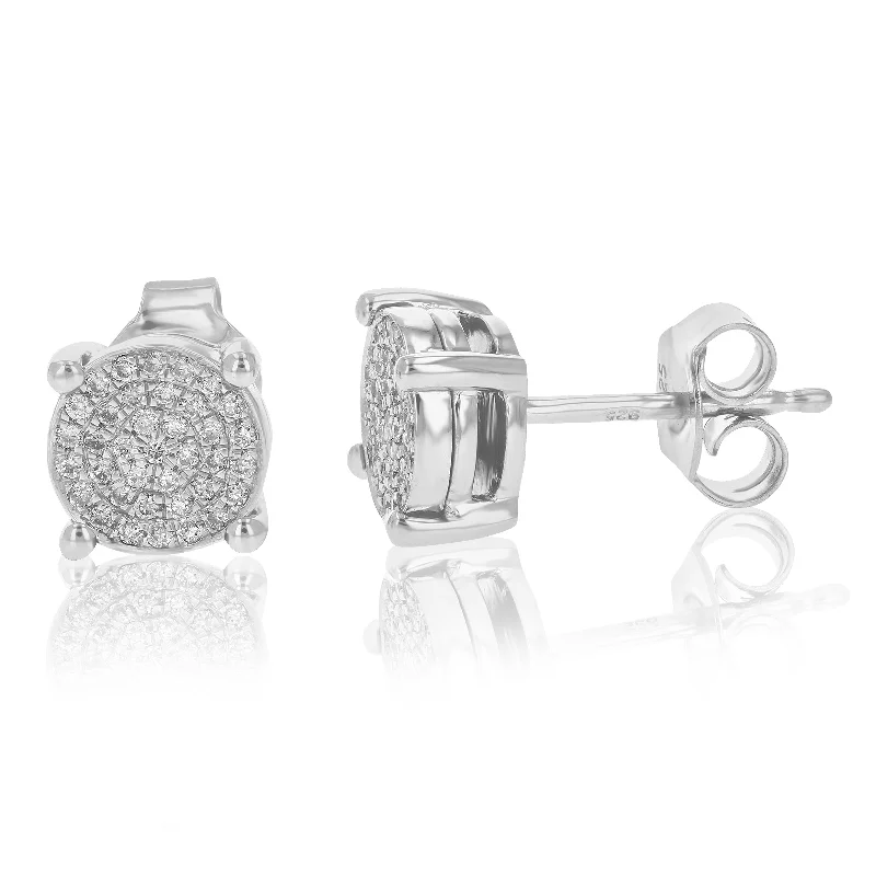 Lightweight Stud Earrings for All Day -1/4 cttw Round Lab Grown Diamond Stud Earrings .925 Sterling Silver Prong Set