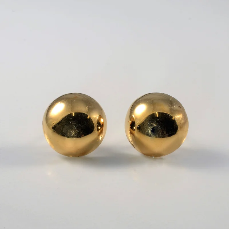 Animal Print Stud Earrings for Fun -Gold Dome Clip Stud Earrings |