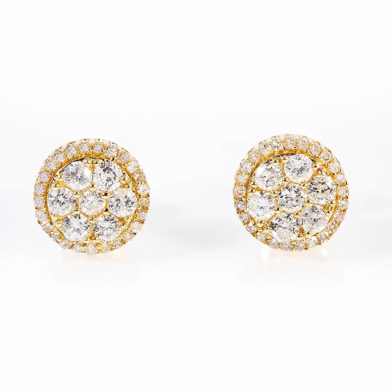 Detachable Drop Earrings with Charms -14K GOLD EARRINGS WITH 0.61 CTW DIAMONDS