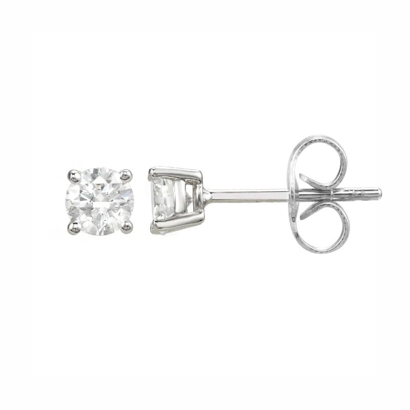 Punk Stud Earrings with Spikes -Diamond Stud Earrings 1/2 Carat