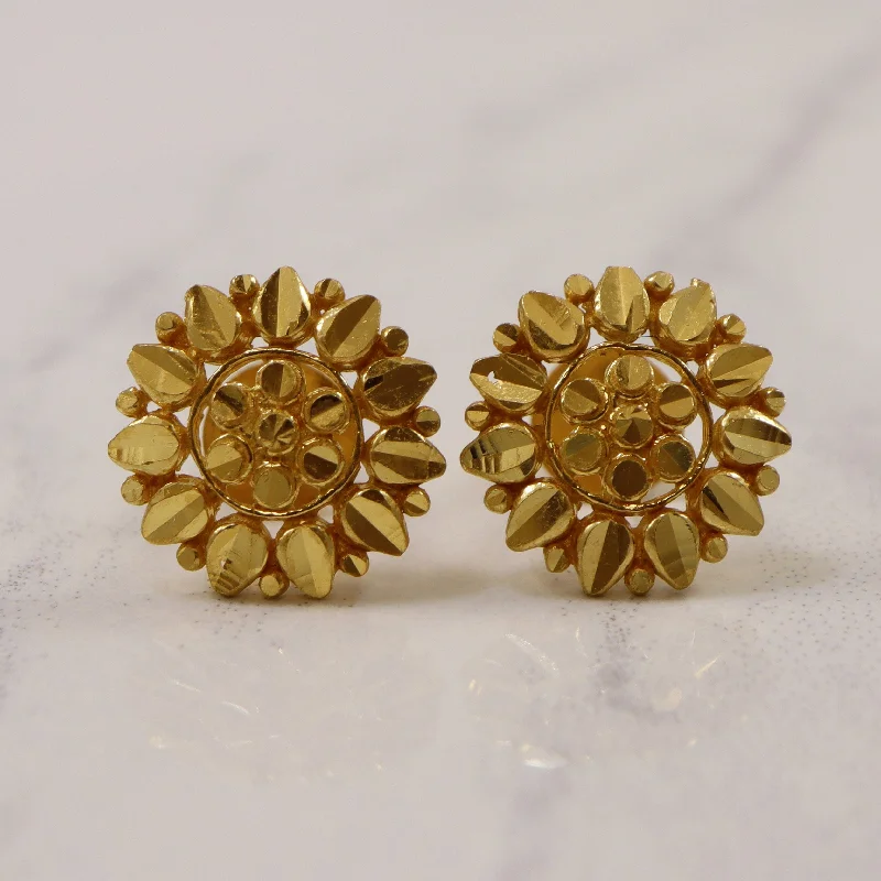 Minimalist Stud Earrings with Simplicity -Gold Burst Stud Earrings |