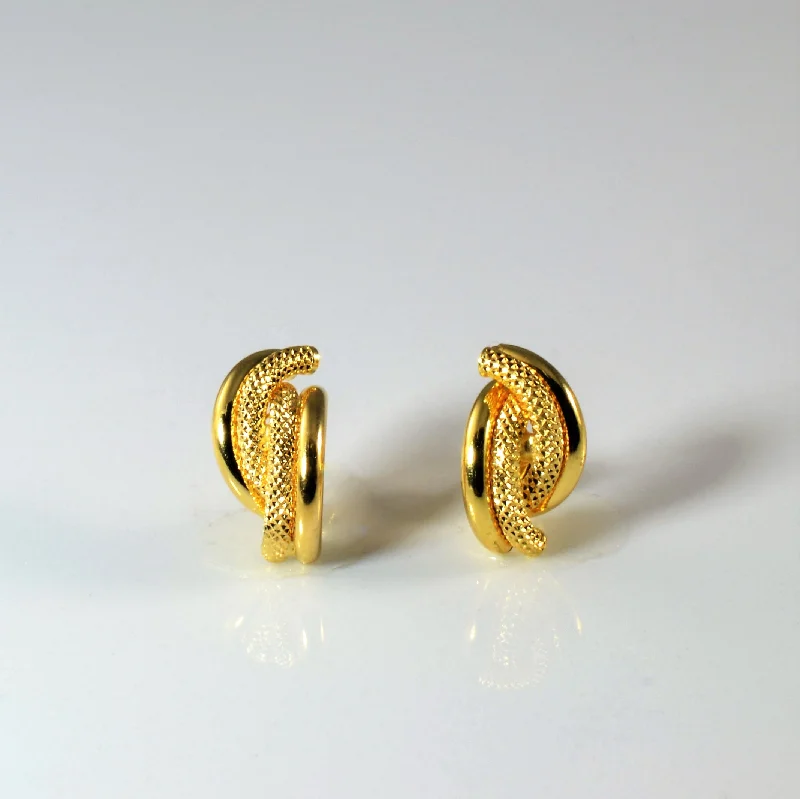 Maximalist Stud Earrings for Bling -Rope Overlay Stud Earrings |