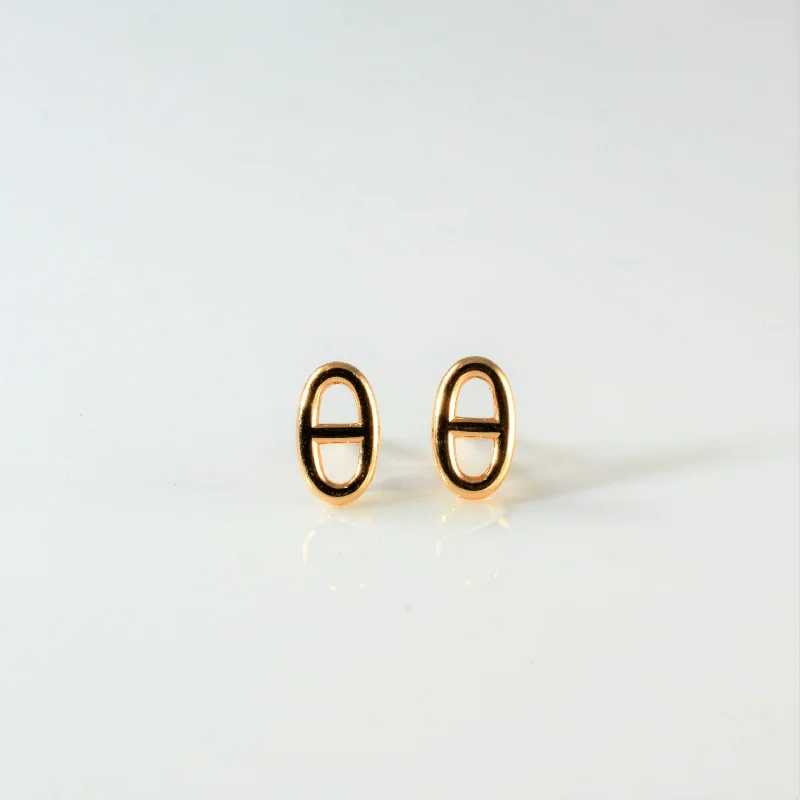 Maximalist Stud Earrings for Bling -Hermes' Rose Gold Stud Earrings