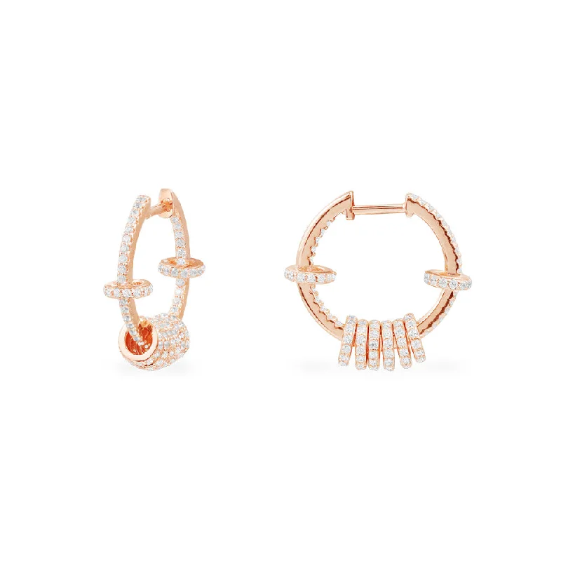 Leverback Drop Earrings for Comfort -Hoop earrings with sliding rings