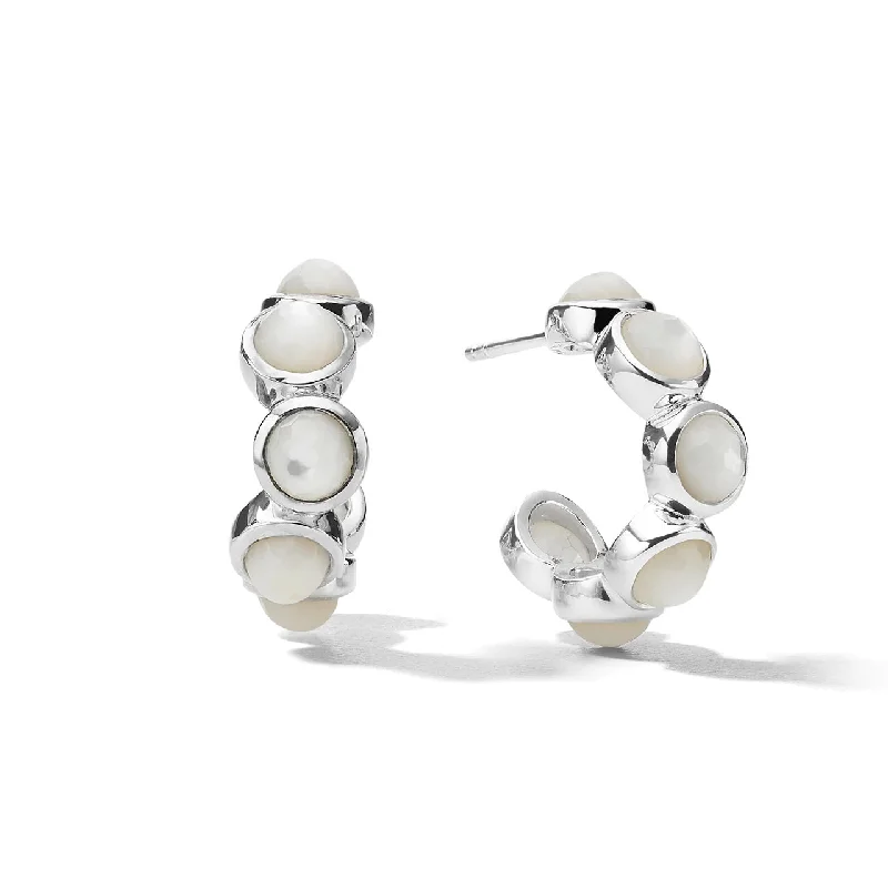 Drop Earrings with Polished Shine -IPPOLITA Lollipop® Sterling Silver Mini Hoop Earrings with Mother-of-Pearl