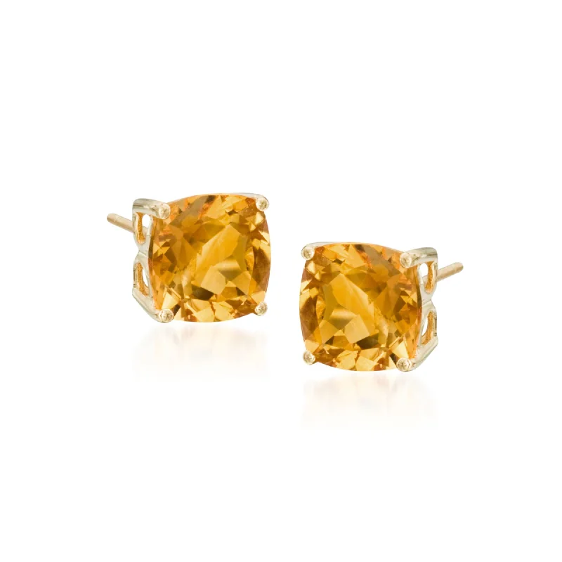 Stud Earrings for Shopping Trip -Ross-Simons Citrine Stud Earrings in 14kt Yellow Gold