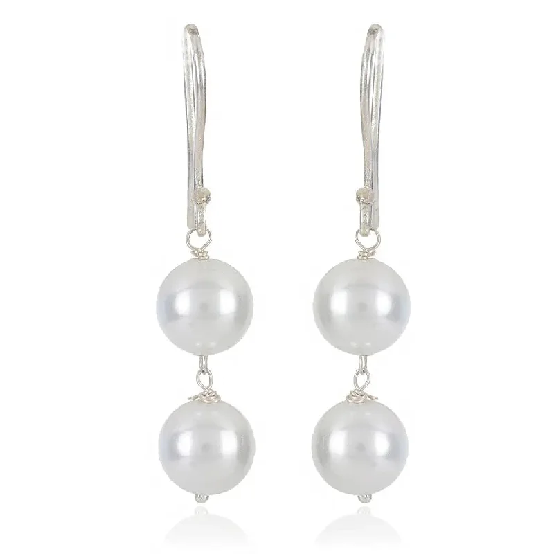 Drop Earrings with Crown Designs -92.5 Silver Earring with pearl