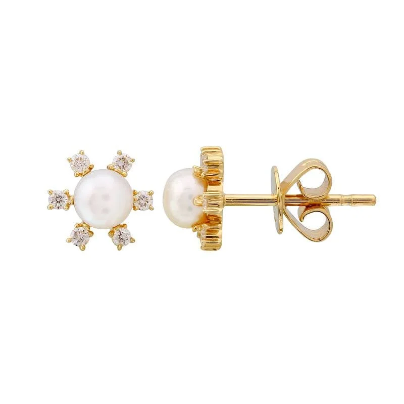 Stud Earrings with Gemstones and Beads -Sun Flower Stud Earrings