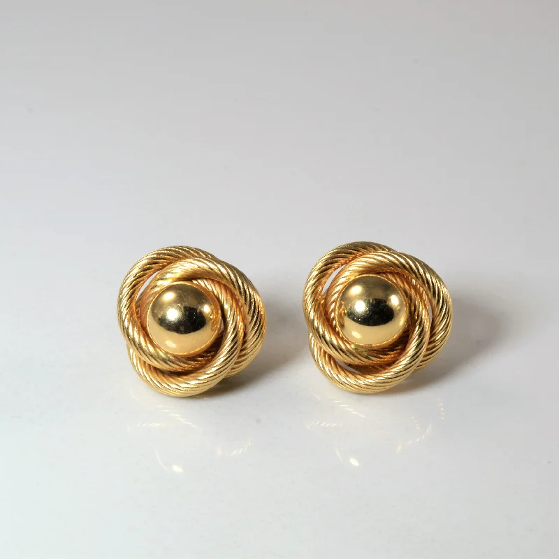 African Stud Earrings with Culture -Gold Swirl Stud Earrings |