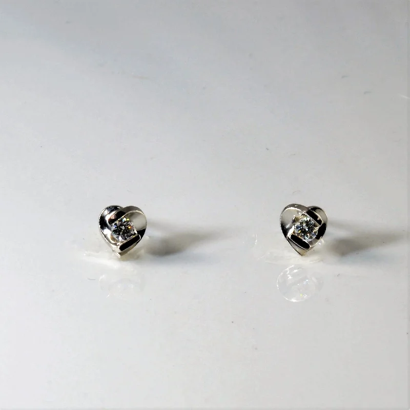 Bohemian Stud Earrings with Tassels -TSL' Tension Set Diamond Stud Earrings | 0.15ctw |