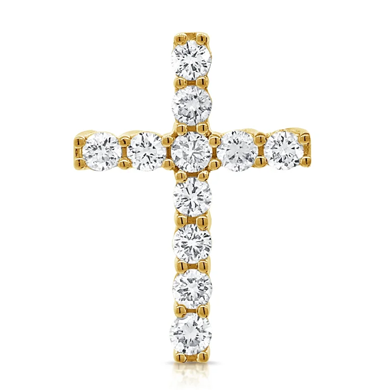 Necklaces and pendants with clear quartz for a pure and radiant look-OKGs Collection 14K Gold Diamond Cross