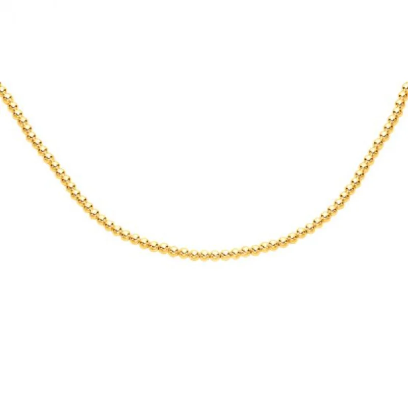 Best necklaces and pendants with floral designs for a feminine and elegant feel-14k Polished Bead Necklace, 16-18"