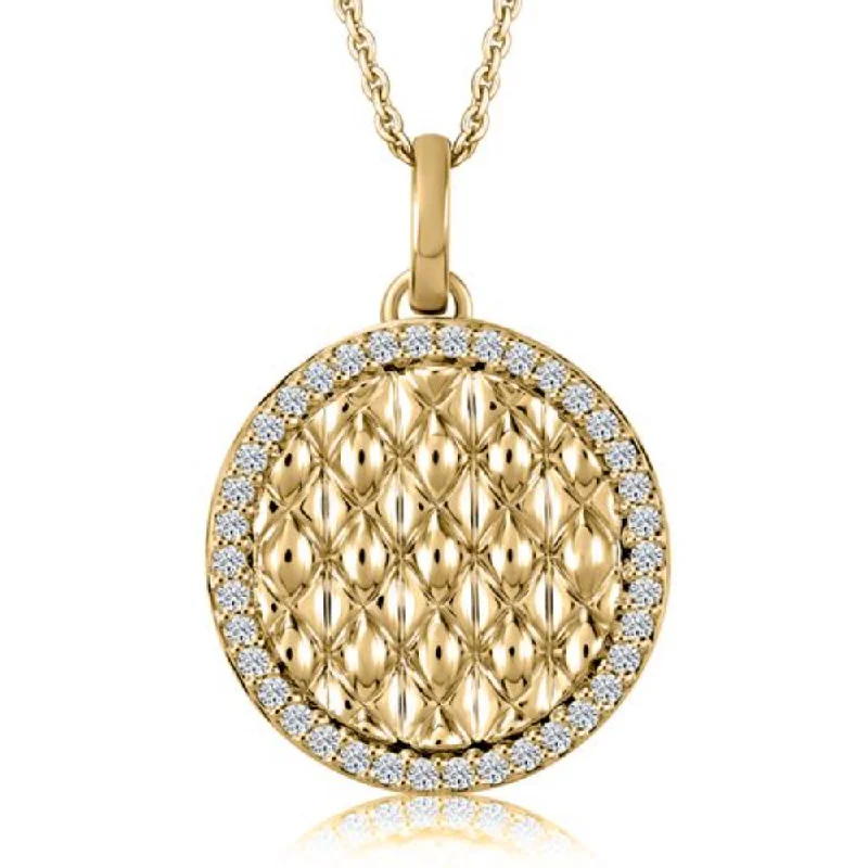 Best necklaces and pendants with minimalist pendants for a sleek, understated look-A. Jaffe 14k Quilt Diamond Pendant