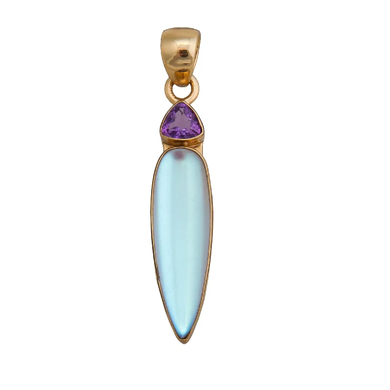 Best necklaces and pendants with glowing moonstone for an ethereal glow-Alchemia Amethyst and Luminite Pendant