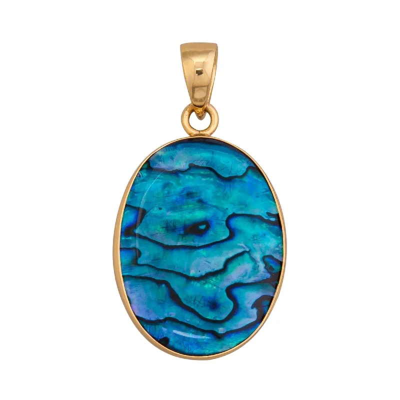 Necklaces and pendants with enamel accents for a colorful, eye-catching appearance-Alchemia Blue Abalone Pendant