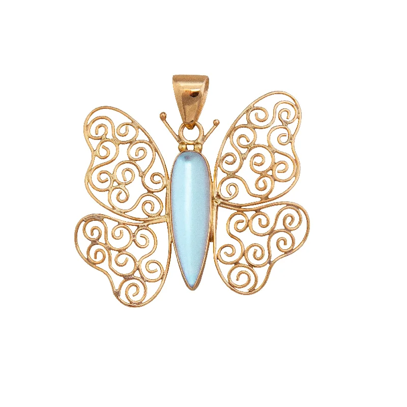 Necklaces and pendants with crescent moon designs for a celestial and mystical feel-Alchemia Luminite Butterfly Pendant