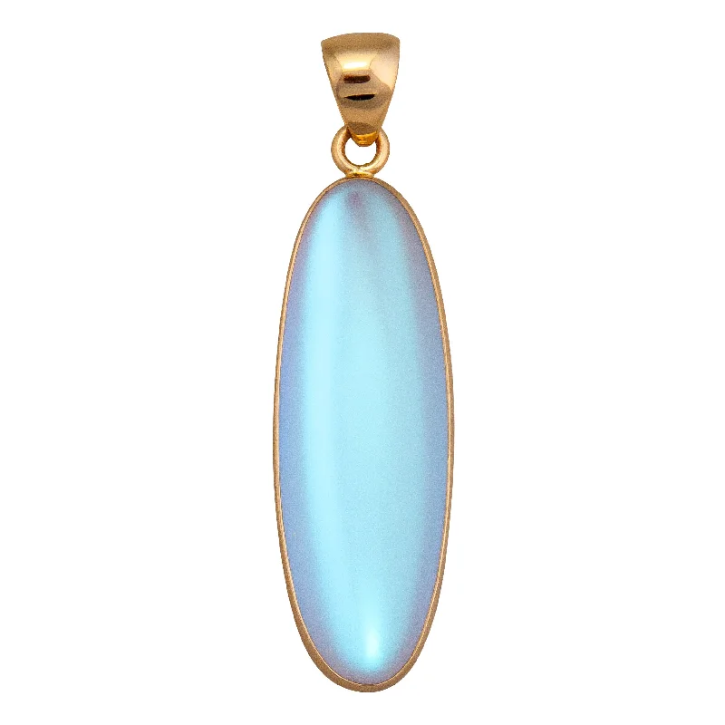 Stunning necklaces and pendants with chakra stones for healing and balance-Alchemia Luminite Oblong Pendant