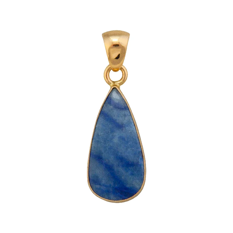 Best necklaces and pendants with oval pendants for a classic, elegant shape-Alchemia Teardrop Blue Aventurine Pendant