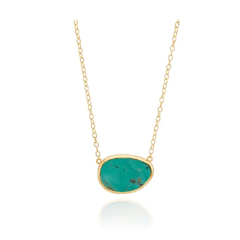 Best necklaces and pendants with silver chains for a sleek, timeless look-Anna Beck Asymmetrical Turquoise Necklace