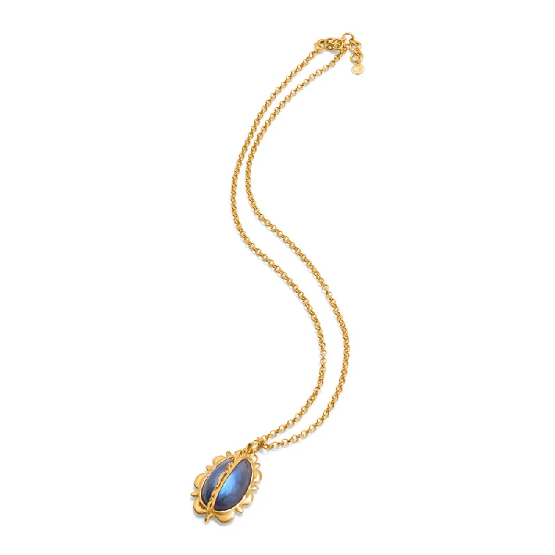 Best necklaces and pendants with black diamonds for an edgy, bold statement-Capucine De Wulf Bliss Necklace in Blue Labradorite