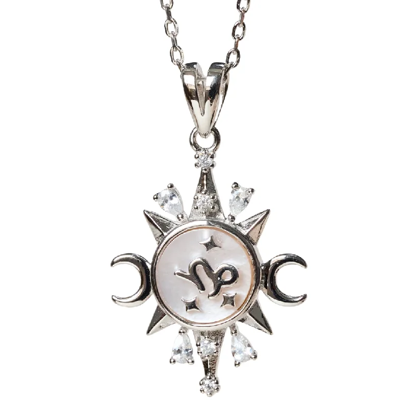 Beautiful necklaces and pendants with diamond-encrusted designs for maximum sparkle-Celestial Horoscope Pendant - Capricorn