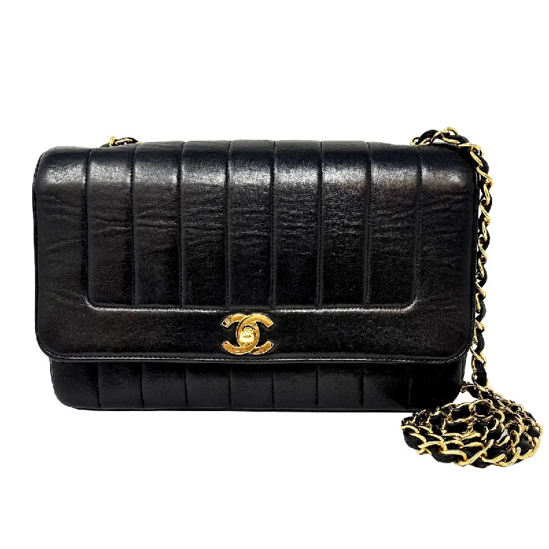 Best necklaces and pendants with black diamonds for an edgy, bold statement-Chanel Vintage Vertical Mademoiselle Flap Bag