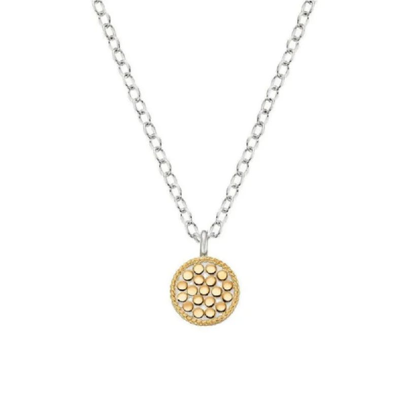 Necklaces and pendants with leaf-shaped designs for an earthy, organic feel-Classic Mini Circle Reversible Necklace