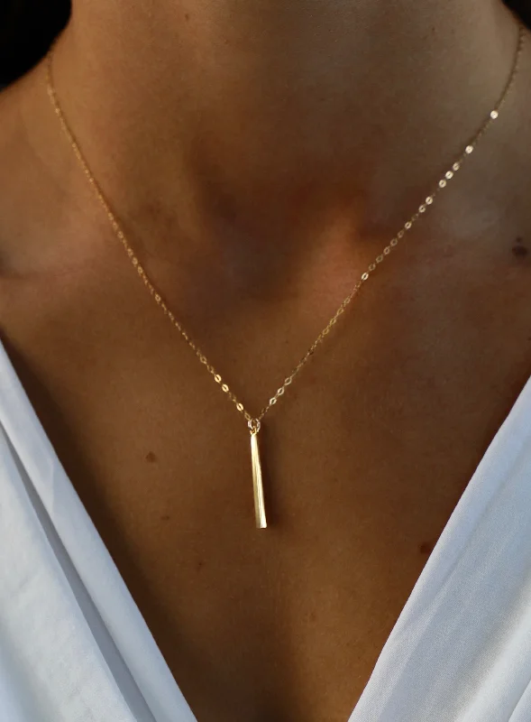 Necklaces and pendants with custom designs for a completely unique jewelry piece-PETITE BAR NECKLACE