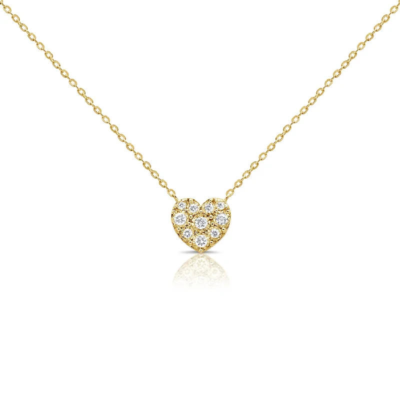 Best necklaces and pendants with heart-shaped lockets for a sentimental keepsake-Diamond Heart Necklace made in 14K Gold