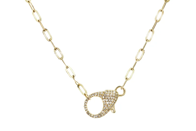 Best necklaces and pendants with black diamonds for an edgy, bold statement-Pave Diamond Lock Pendant in 14kt Gold