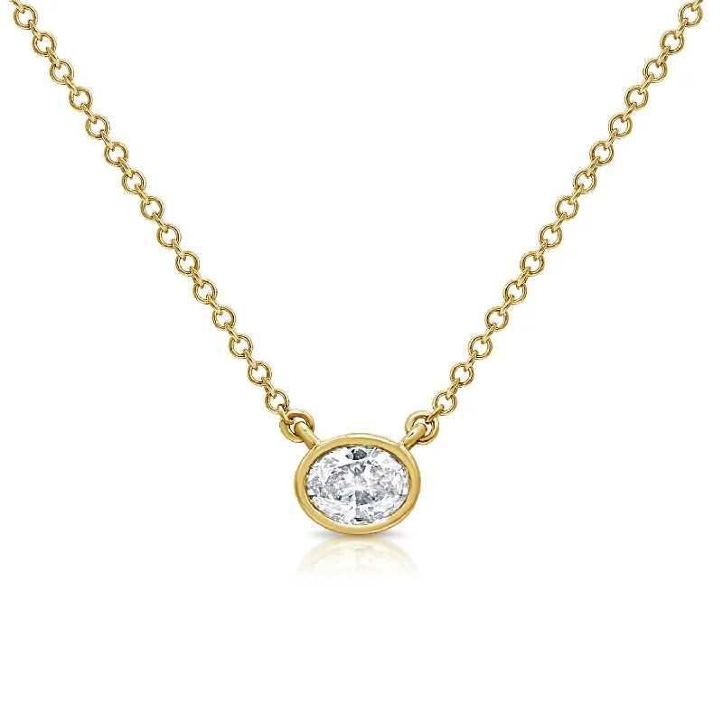 Fashionable necklaces and pendants with birthstones for a personalized gift idea-DIAMOND SOLITAIRE PENDANT NECKLACE