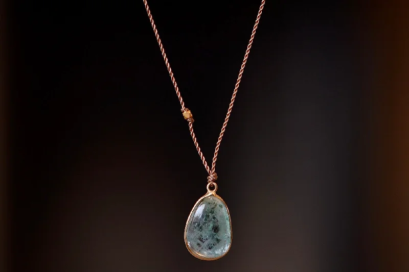 Best necklaces and pendants with matching earrings for a coordinated, elegant look-Emerald Pendant Necklace with Inclusions