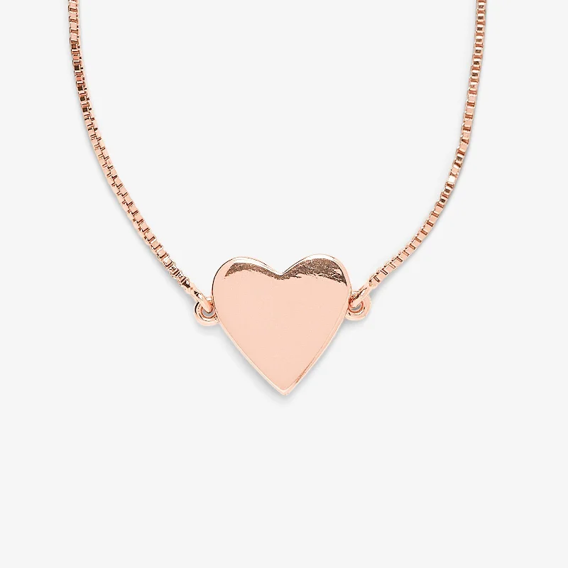 Best necklaces and pendants with opal and gold for a vibrant, luxurious contrast-Engravable Heart Choker