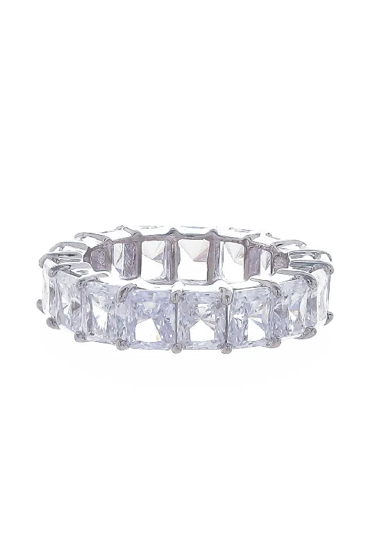 Rings with blue quartz for cool tones -Eternity Band