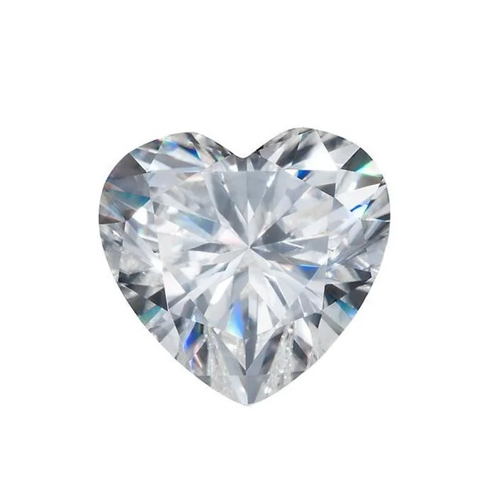 Best necklaces and pendants for weddings with matching designs for bride and groom-Harro Gem Heart Shaped Moissanite