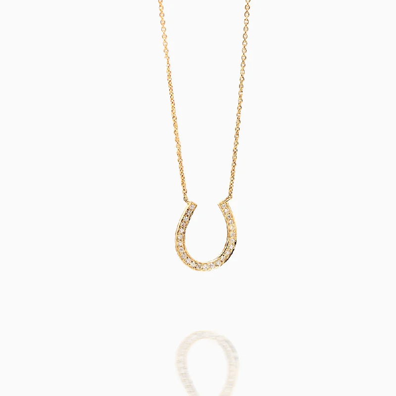 Best necklaces and pendants for everyday wear with minimalist designs-Horseshoe Diamond Necklace