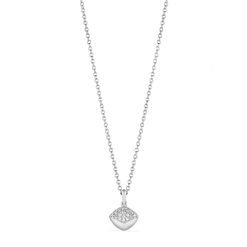 Best necklaces and pendants with silver chains for a sleek, timeless look-Iris Pendant Necklace with Diamonds