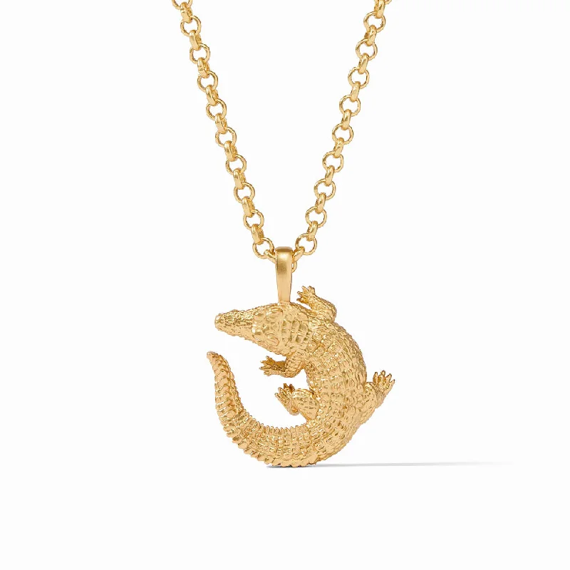 Best necklaces and pendants with glowing moonstone for an ethereal glow-Julie Vos Alligator Pendant