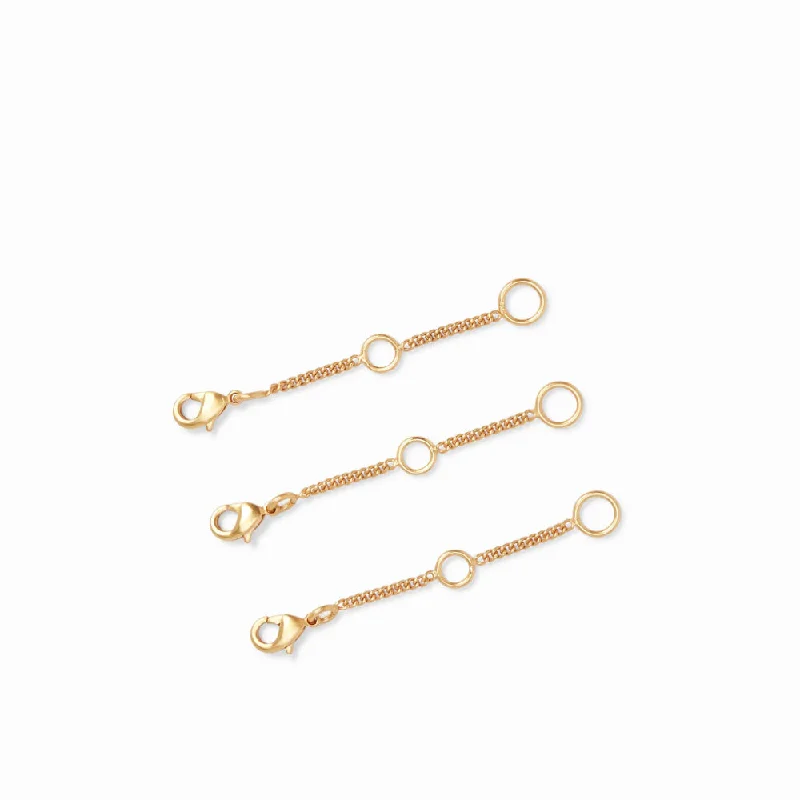 Unique necklaces and pendants with vintage-inspired designs for timeless appeal-Julie Vos Gold Delicate Extender - Set of 3