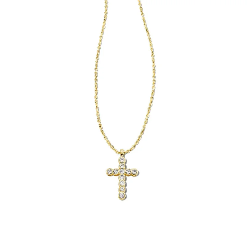 Best necklaces and pendants with gemstone clusters for a bold and colorful effect-Kendra Scott Cross Crystal Pendant Necklace