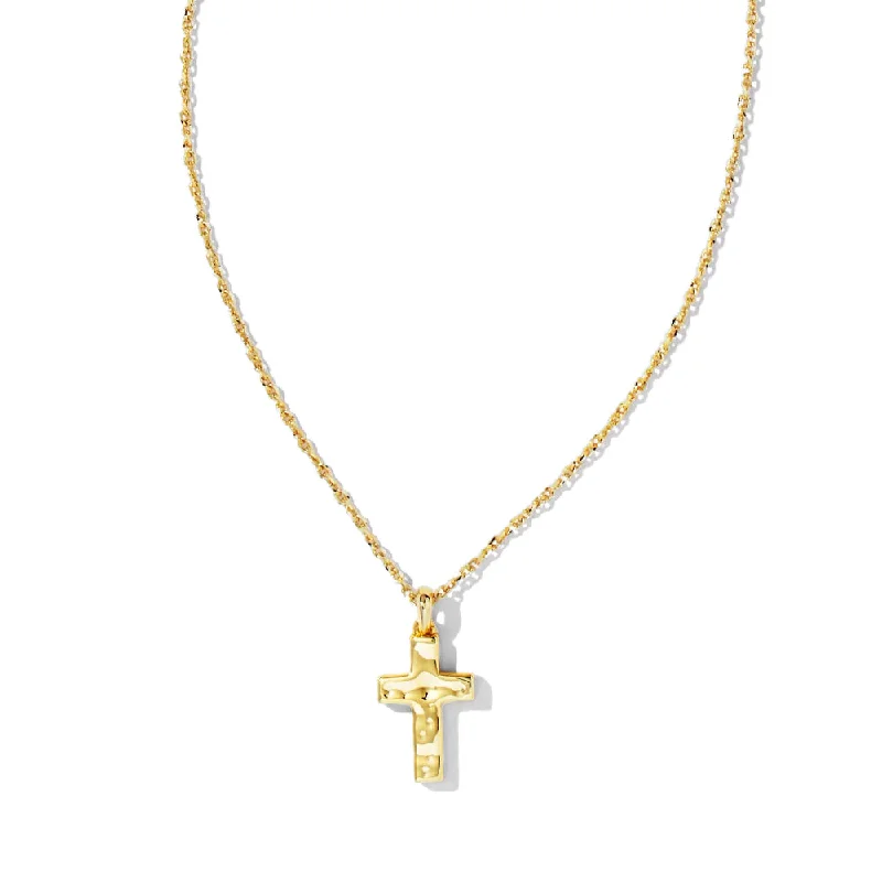 Unique necklaces and pendants with vintage-inspired designs for timeless appeal-Kendra Scott Cross Pendant Necklace in Gold