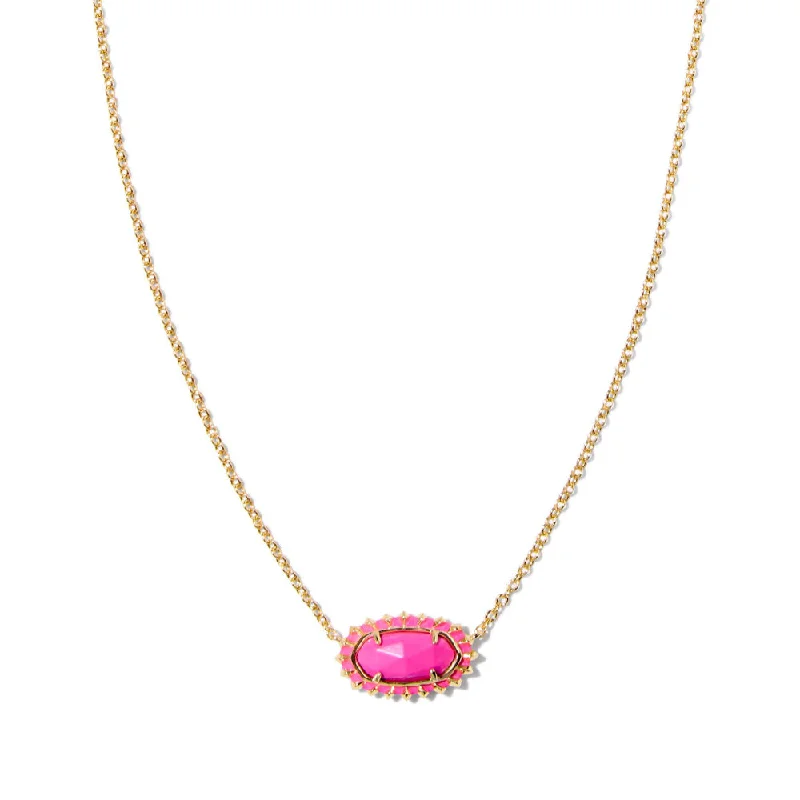 Best necklaces and pendants with emerald gemstones for a rich, sophisticated design-Kendra Scott Elisa Color Burst Frame Short Pendant Necklace