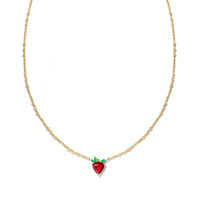 Best necklaces and pendants with intricate filigree for vintage-inspired elegance-Kendra Scott Strawberry Short Pendant Necklace