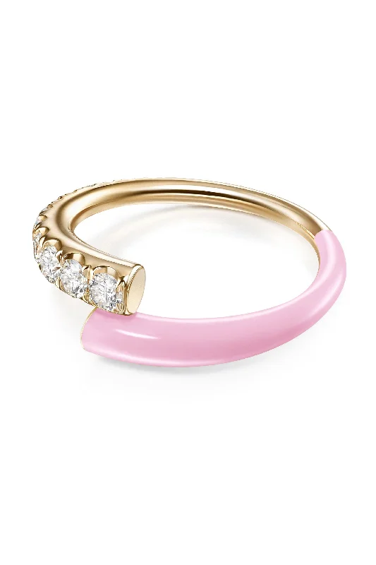 Rings with pave-set gemstones for brilliance -Marissa Pink Diamond Lola Ring