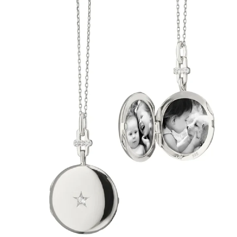 Stunning necklaces and pendants with chakra stones for healing and balance-Monica Rich Kosann Twinkle Star Sapphire Locket Necklace