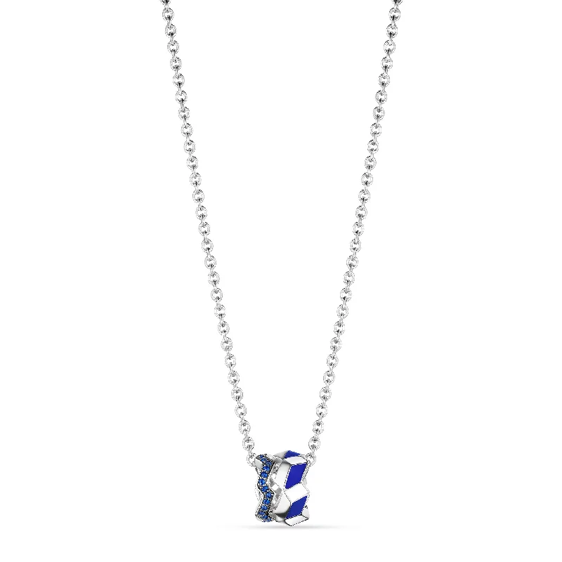 Best necklaces and pendants with layered designs for a chic, stacked look-Odyssey Pendant Necklace with Enamel and Blue Sapphire