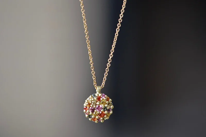 Best necklaces and pendants with statement designs for a fashionable accessory-River Dome Pendant Necklace in Blossom Crush