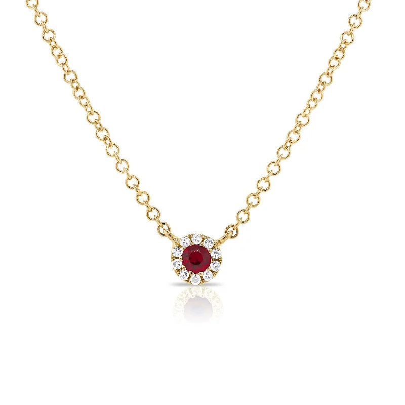 Beautiful necklaces and pendants with natural stones for an earthy, organic vibe-Ruby Necklace with Dazzling Diamonds