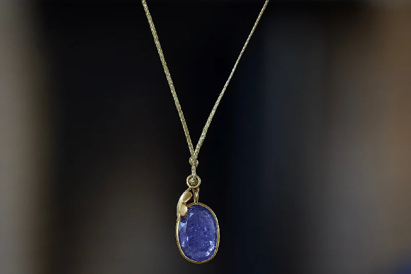 Necklaces and pendants with matching rings for a coordinated set of jewelry-Single Colette Set Necklace in Tanzanite